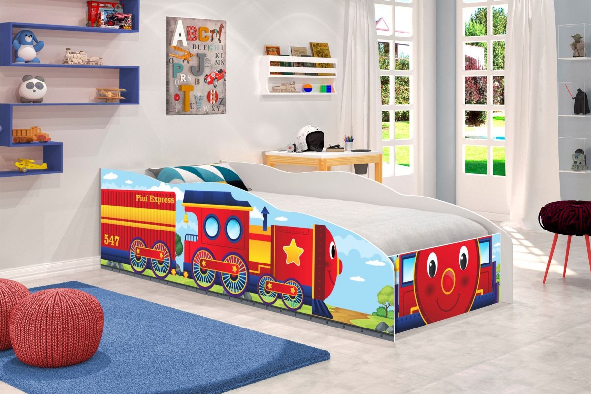 Cama Infantil Premium Kids Trem Piuí Express com Colchão