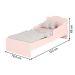 Cama Infatil com Proteção Lateral Milão Rosa Acetinado