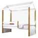 Cama Montessori Cabana Solteiro com Cordão LED