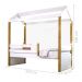 Cama Montessori Cabana Solteiro com Cordão LED