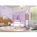 Cama Montessori Cabana com Auxiliar Colchão e Dossel Lilás