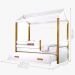 Cama Montessori Cabana com Auxiliar Cordão LED e Colchão