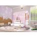 Cama Montessori com Auxiliar Bola LED Colchão e Dossel Rosa