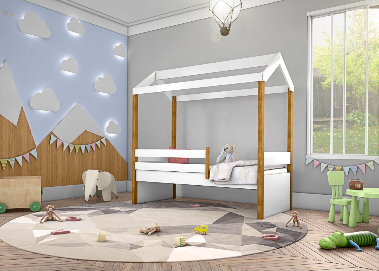 Cama Montessoriana Exclusiv Solteiro com Colchão