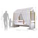 Cama Montessoriana Exclusiv Solteiro com Voal Branco