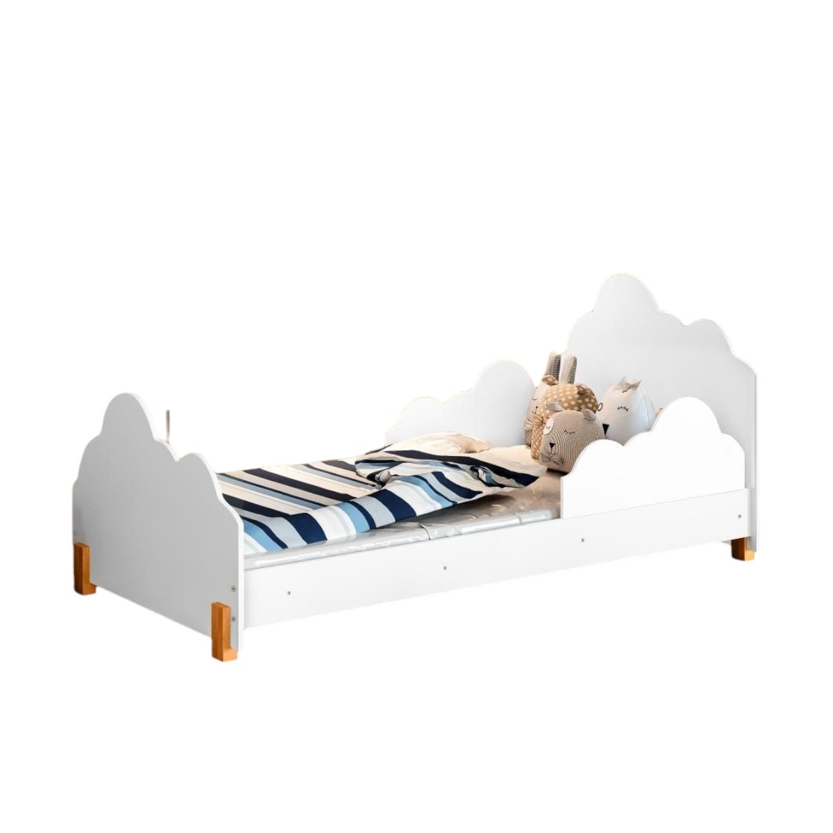 Cama Princesa Juvenil Colchão Maria Branco e Mel