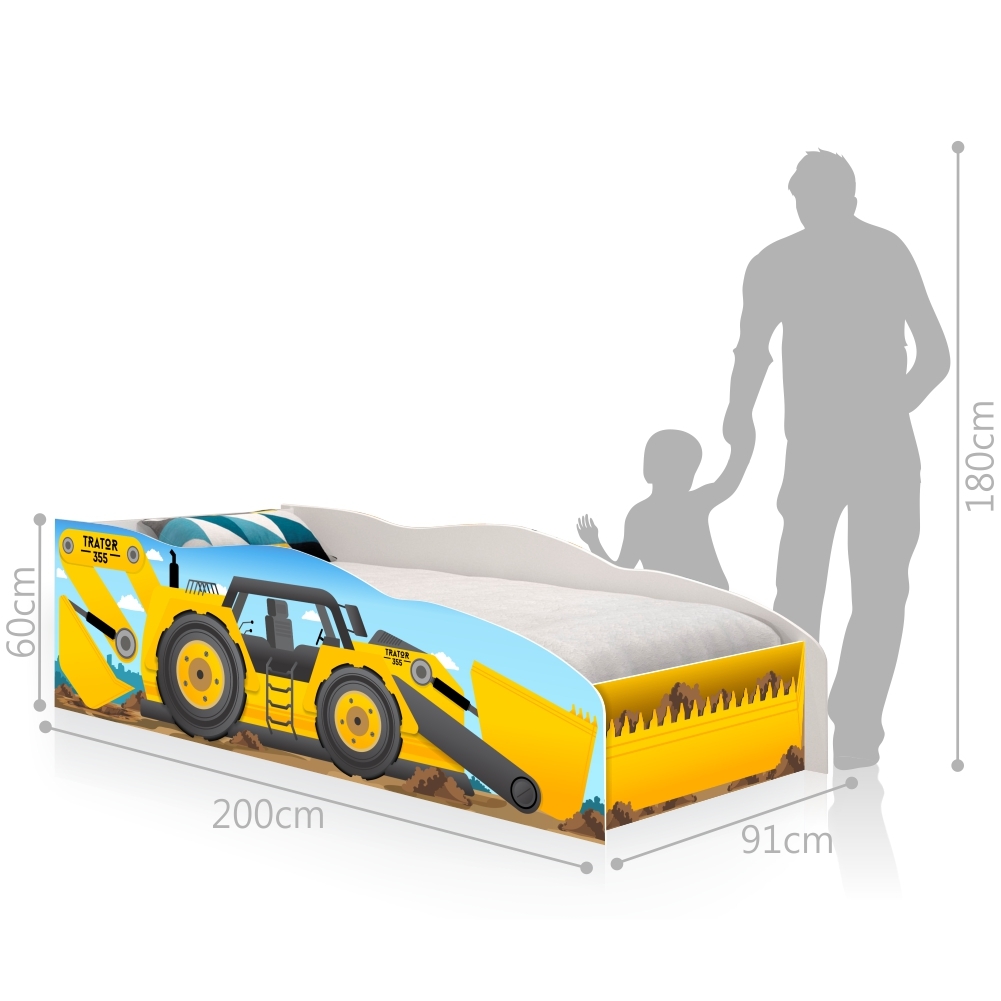 Cama Solteiro Kids Speciale Trator com Colchão