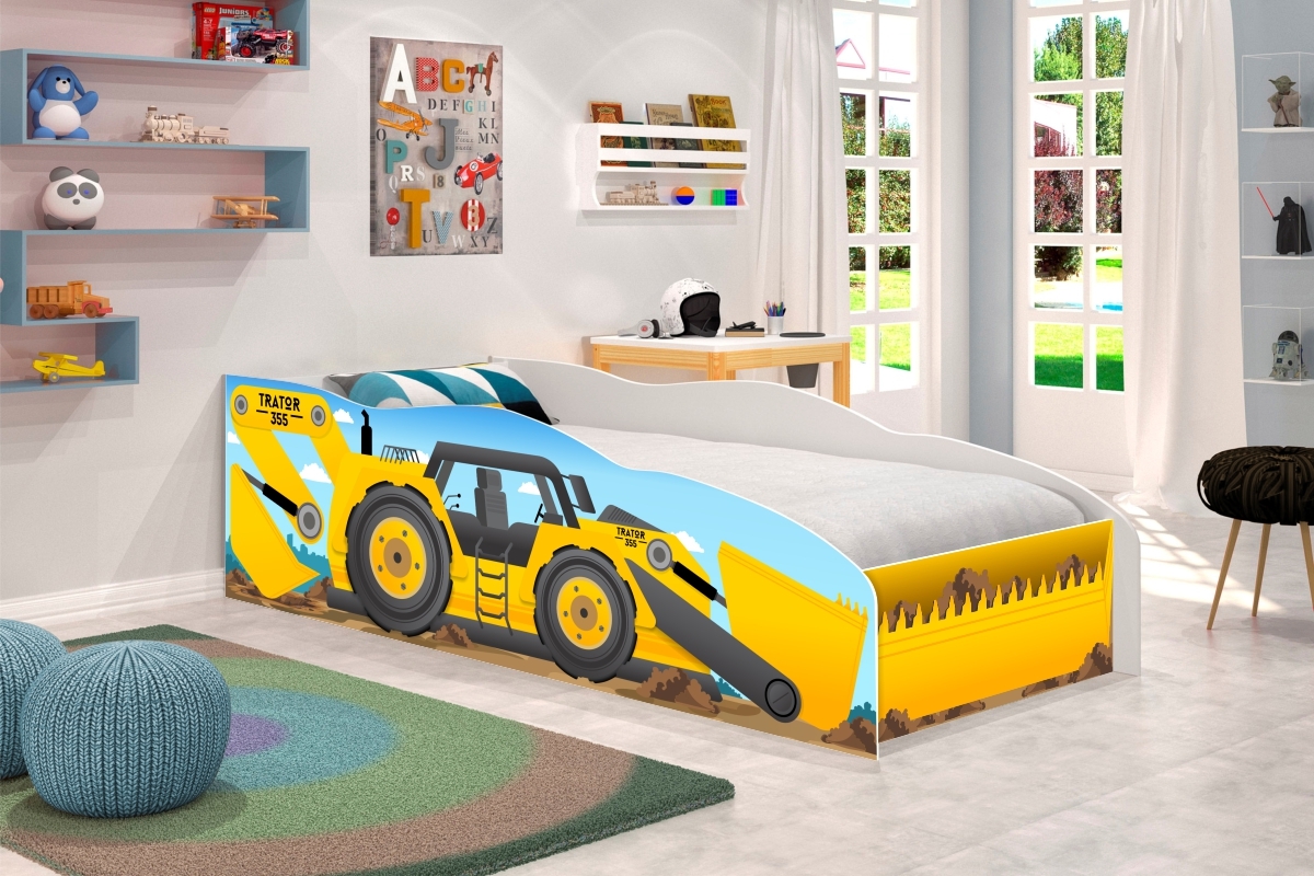 Cama Solteiro Kids Speciale Trator com Colchão