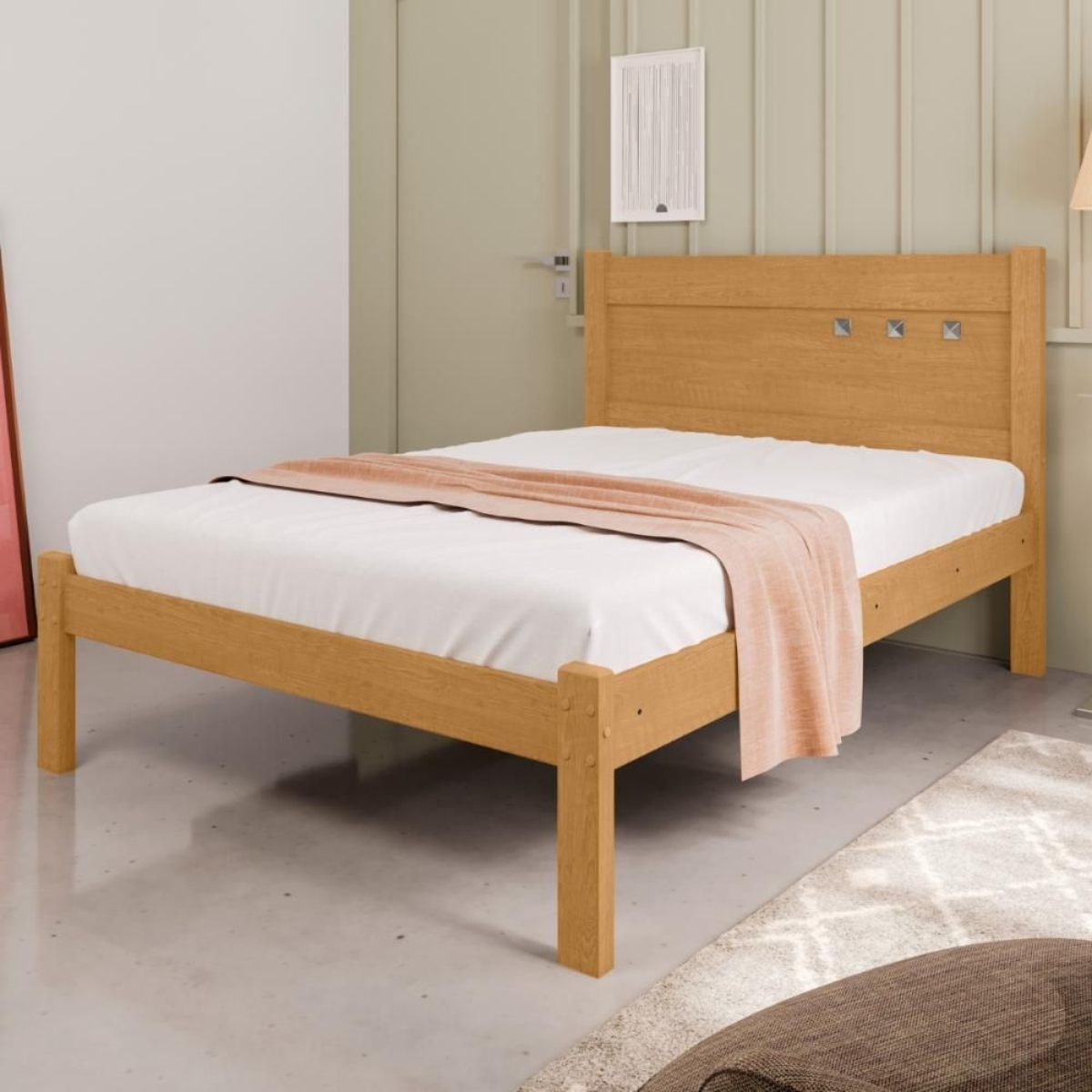 Cama de Casal Flex Iturama Naturalle Off White