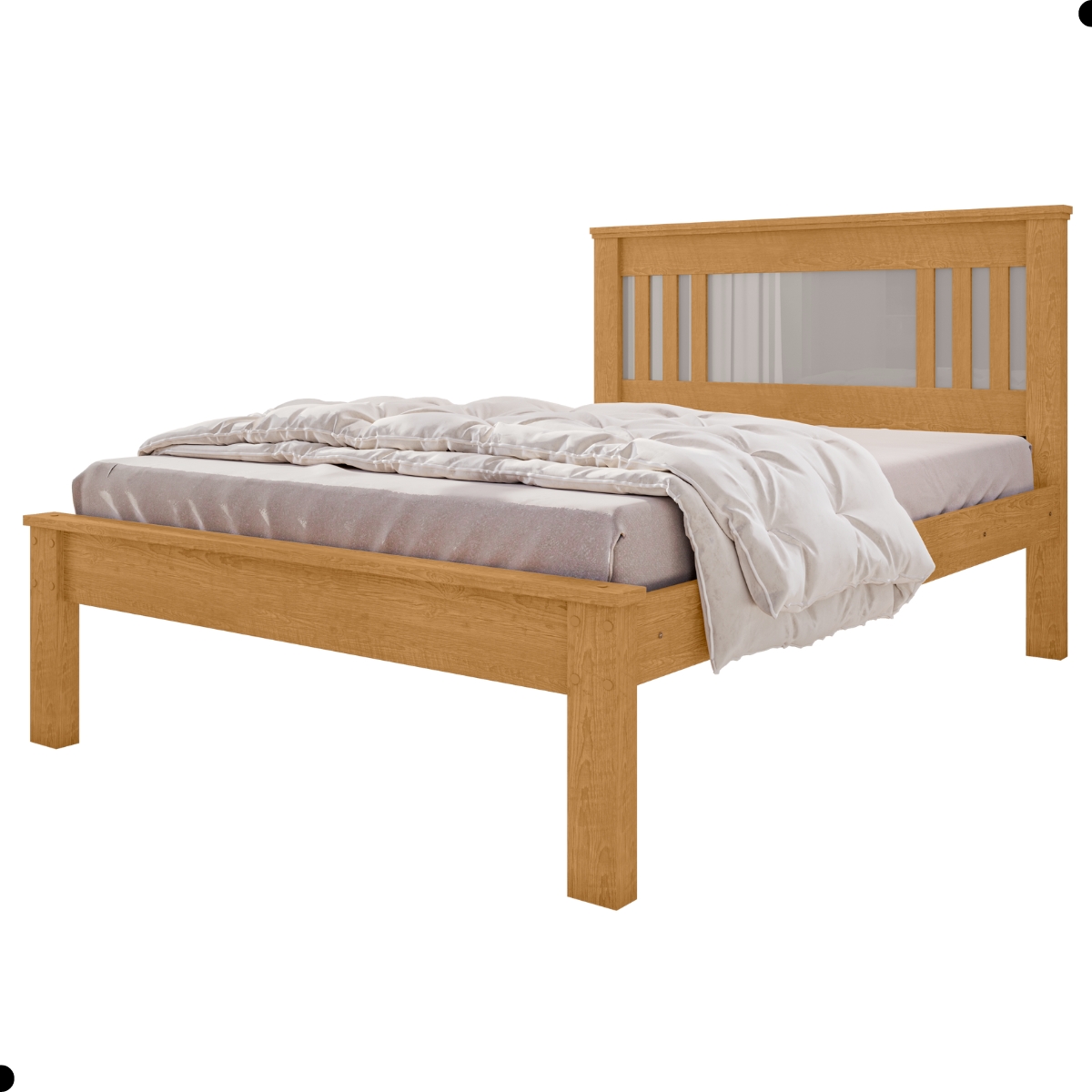 Cama de Casal Flex com pés Itaguaí Naturalle Off White