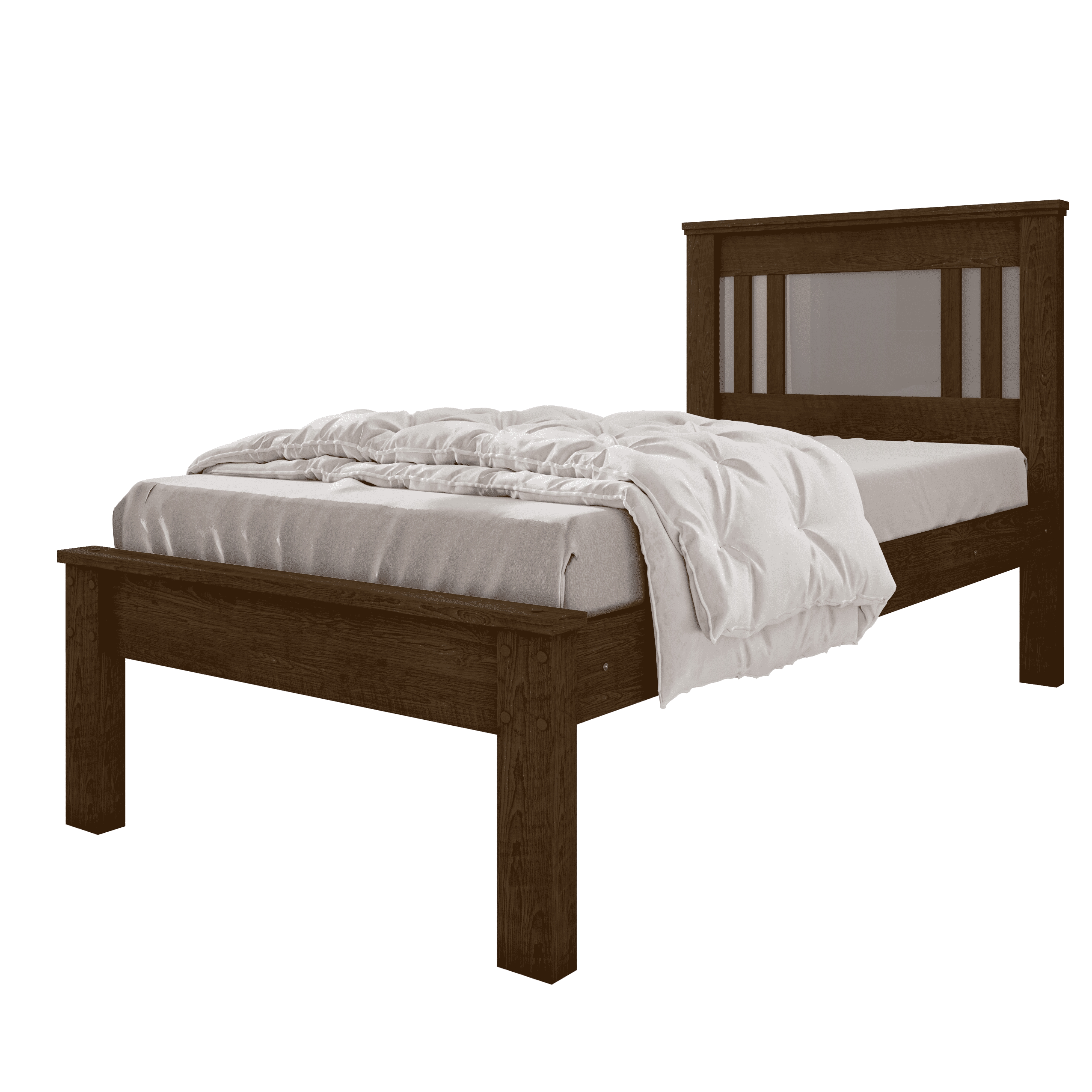 Cama de Solteiro Flex Com Colchão Macaé Malbec Off White