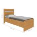 Cama de Solteiro Flex Com Colchão com Baú Denise Naturalle Off White