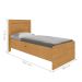 Cama de Solteiro Flex com Baú Denise Naturalle Off White