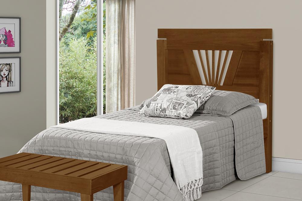 Cama de Solteiro RIpada Atlanta Imbuia