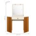 Camarim Ripado com Led e Espelho Uraí Cinamomo Off White