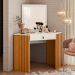Camarim Ripado com Led e Espelho Uraí Cinamomo Off White