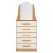 Comoda 5 Gavetas 1 E Roncador Freijo Off White