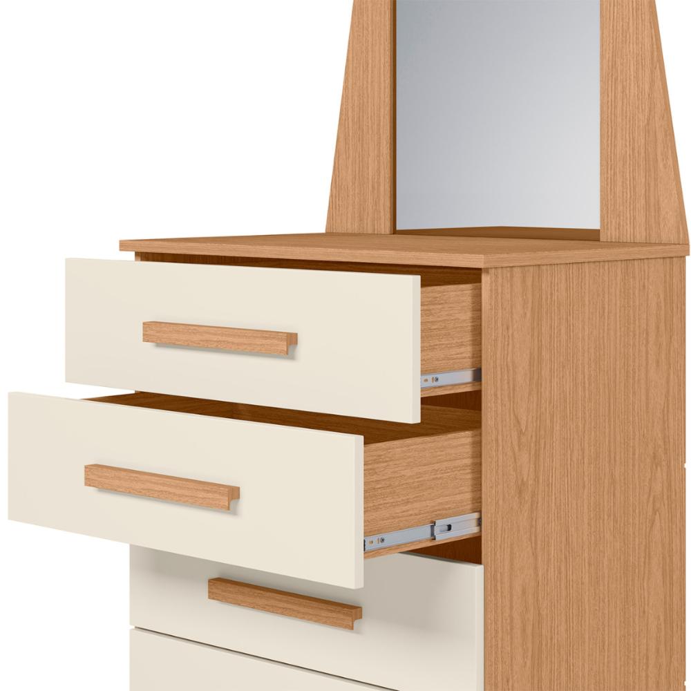 Comoda 5 Gavetas 1 E Roncador Freijo Off White