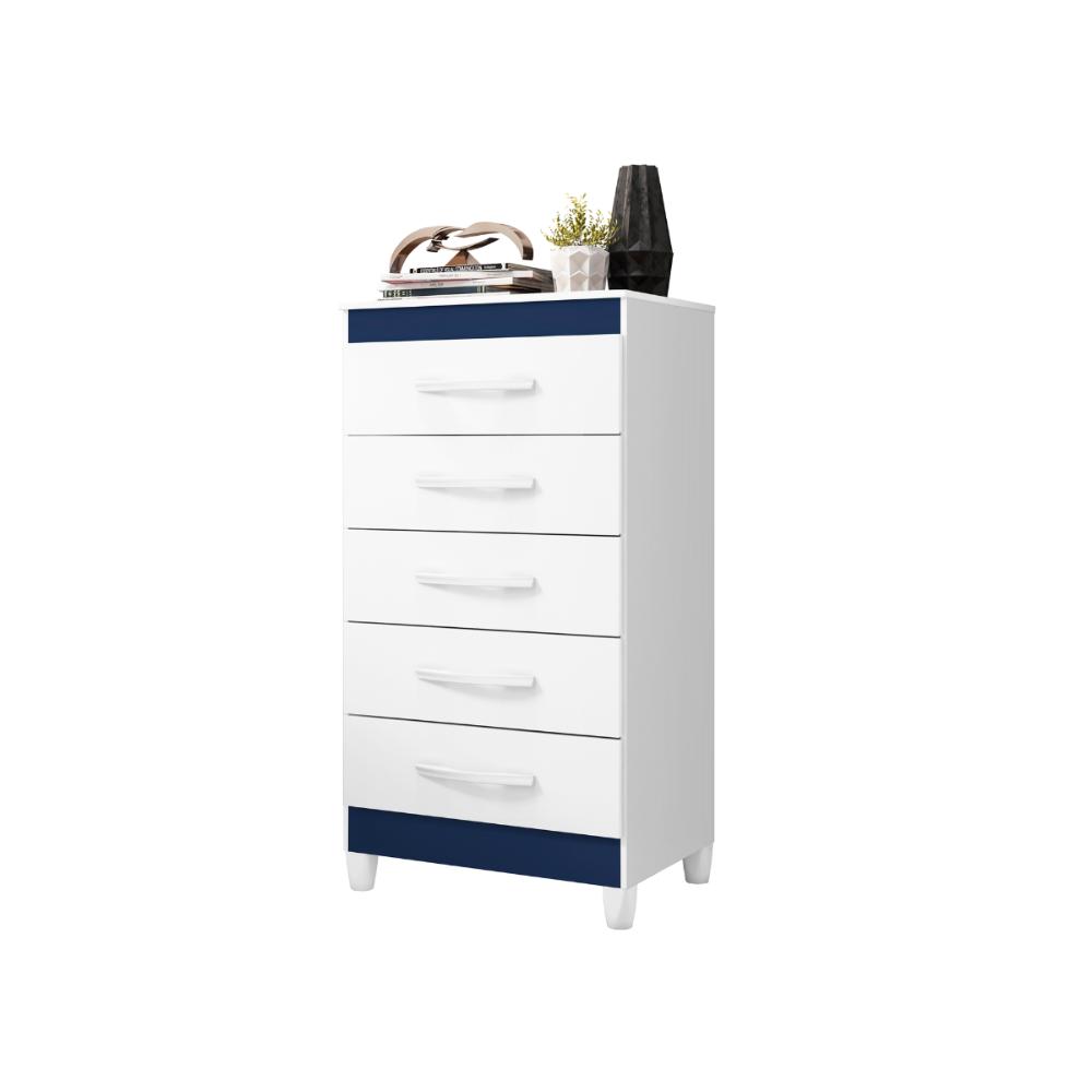 Comoda Milady 5 Gavetas Azul