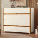 Comoda Tampo Vidro Ubarana Off White Cinamomo