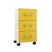 Conjunto 2 Gaveteiros Barbara Branco Amarelo Flex