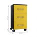 Conjunto 2 Gaveteiros Barbara Preto Amarelo Flex
