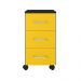 Conjunto 2 Gaveteiros Barbara Preto Amarelo Flex
