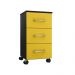 Conjunto 2 Gaveteiros Barbara Preto Amarelo Flex