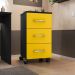 Conjunto 2 Gaveteiros Barbara Preto Amarelo Flex