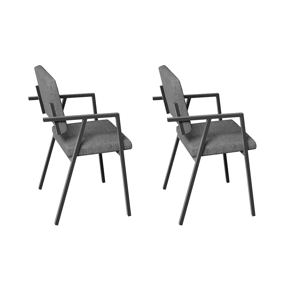 Conjunto 2 Poltrona Podium Plus Grafite