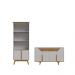 Conjunto Aparador e Cristaleira Lindart Cinamomo Off White