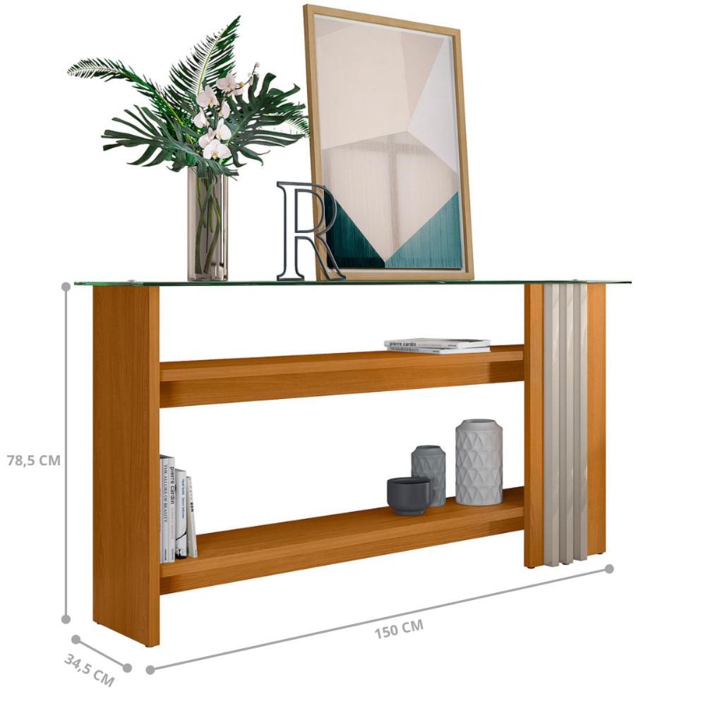 Conjunto Aparador e Mesa Centro Varsóvia Cinamomo Off White