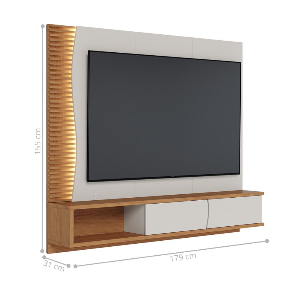 Conjunto Aparador e Painel Iris Off White Matte Freijo