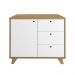 Conjunto Balcão e Gaveteiro Basildon Olmo Branco