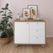 Conjunto Balcão e Gaveteiro Basildon Olmo Branco