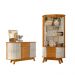 Conjunto Buffet e Cristaleira Budapeste Cinamomo Off White