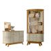 Conjunto Buffet e Cristaleira Budapeste Cumaru Opala