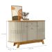 Conjunto Buffet e Cristaleira Budapeste Cumaru Opala