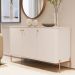 Conjunto Buffet e Cristaleira Lirio Off White Bronze