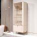 Conjunto Buffet e Cristaleira Lirio Off White Bronze