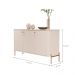Conjunto Buffet e Cristaleira Lirio Off White Bronze