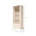 Conjunto Buffet e Cristaleira Lirio Off White Bronze