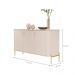 Conjunto Buffet e Cristaleira Lirio Off White Dourado