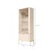 Conjunto Buffet e Cristaleira Lirio Off White Dourado