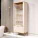 Conjunto Buffet e Cristaleira Lirio Off White Nature Bronze