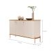 Conjunto Buffet e Cristaleira Lirio Off White Nature Bronze