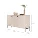 Conjunto Buffet e Cristaleira Lirio Off White Preto