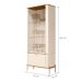 Conjunto Buffet e Cristaleira Rouxinol Off White Nature Bronze