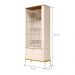 Conjunto Buffet e Cristaleira Rouxinol Off White Nature Dourado