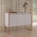 Conjunto Buffet e Gaveteiro Industrial Paris Branco Cobre